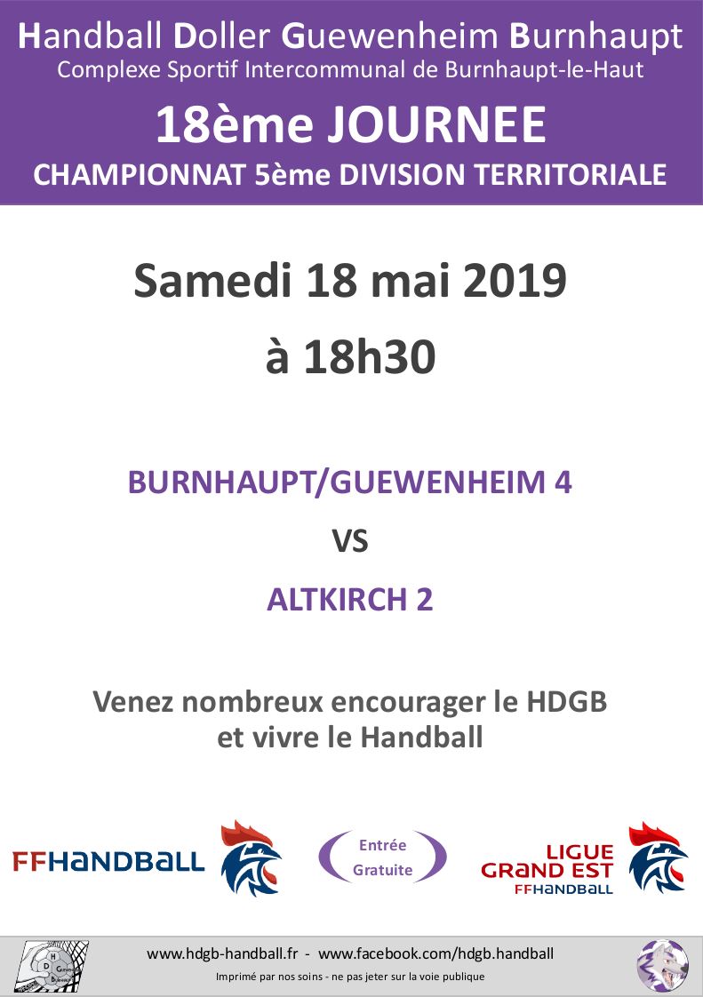 Match de Championnat 5ème Division Territoriale Masculins